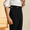 Lässige Herren-Hose aus Leinenmischgewebe mit geradem Bein, leicht und atmungsaktiv für den Sommer