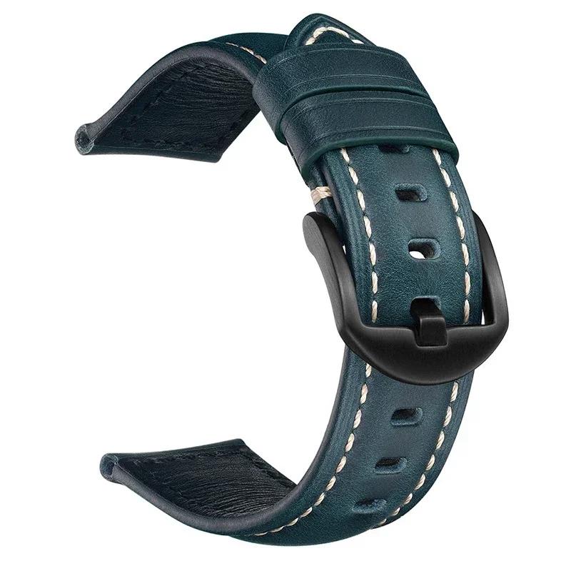 Cowhide Watch Band 18mm 20mm 22mm 24mm 26mm Retro Genuine Leather Watch Strap Quick Release Wrist Bracelet Belt