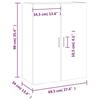 VidaXL Armoire murale noir 69,5x34x90 cm 828437