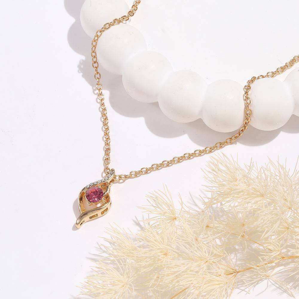 2024 Purple Love at First Sight Choker Necklace - Elegant & Trendy Women s Pendant Electroplated