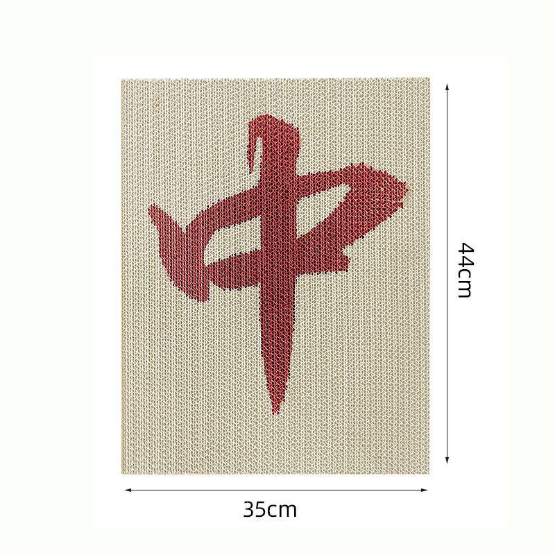 Wandmontierter selbstklebender Katzenkratzer: Vertikale Wellpappe zum Krallenschärfen, Kratzfest, Verschleißfest