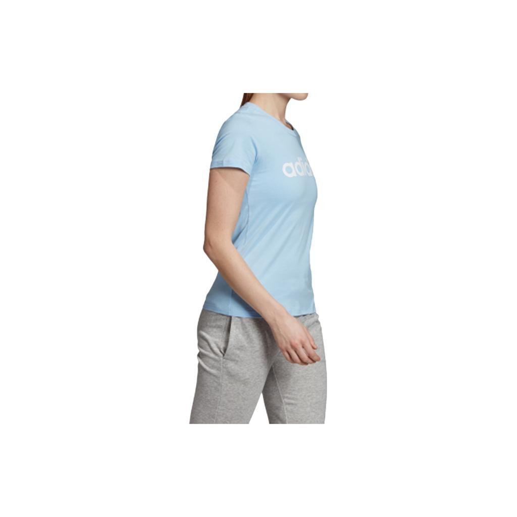 adidas Sports Style Short Sleeve T-Shirt Women Tops Light-Blue EI0695