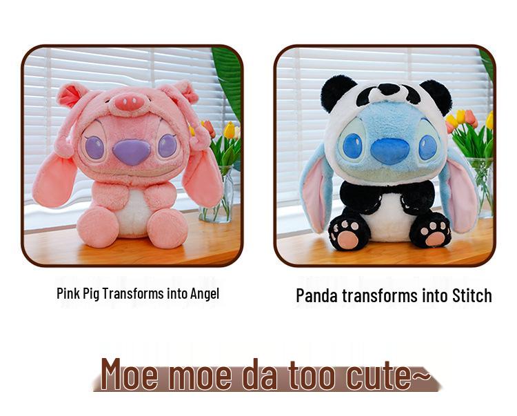 Adorable Angel Dress-Up Panda Stitch Plush Toy Doll