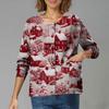Women's Casual Long-Sleeved Single-Breasted Christmas-Themed Print  Cardigan