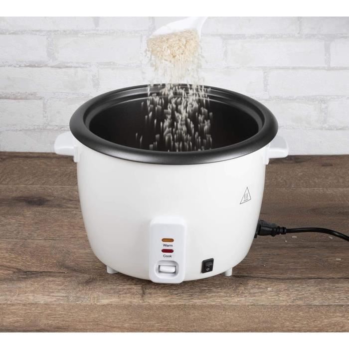 Cuiseur à riz ALPINA - 1.8L - 700W - Bol amovible antiadhésif - Panier vapeur inclus