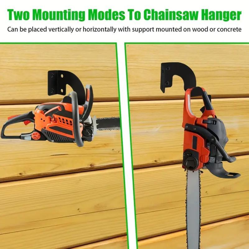 Chainsaw Wall Mount Heavy Duty Chainsaw Hanger Wall Mount Organizer Metal Rack Tool Storage For Workshop Garage Garden