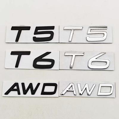 3D Metall Auto Styling Logo T5 T6 AWD Abzeichen Heckklappen Emblem Aufkleber Für S90 S60 V90 V60 XC90 XC60 T6 T5 AWD Zubehör