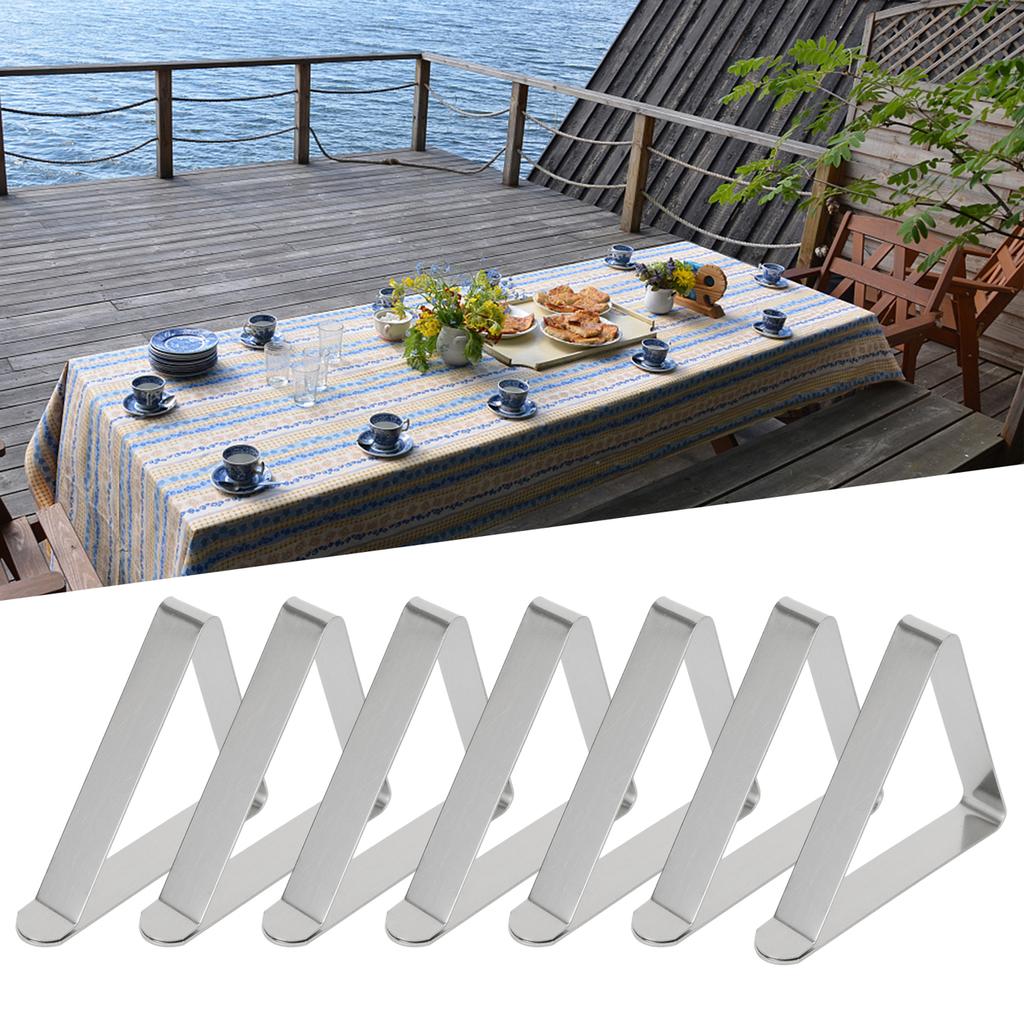 8Pcs Table Cloth Clip  Stainless Steel Wedding Picnic Table Cover Clip Holder Tablecloth Stable Clips For Home Fixed Clip