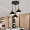 Modern Industrial Retro Black Iron Small Umbrella Chandelier Set E27/E26 Living Room Restaurant Bar loft Entrance Cafe Light