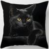 Decoracin Del Hogar Funda De Almohada De Gato Negro Impresin Decorativa Funda De Cojín De Sof De Coche Cuadrado En Forma
