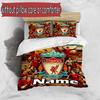 3pcs Duvet Cover Set (1*Duvet Cover + 2*Pillowcase, Without Core), Custom Name Football team F.C Pattern Bedding Set, Home Bedroom Decor Gift