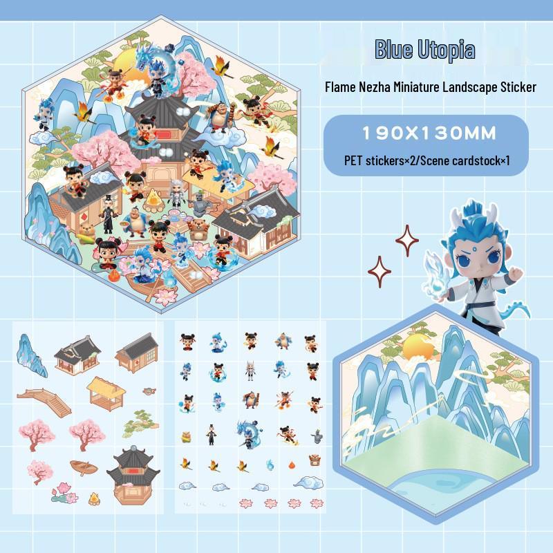 3D Cottage and Landscape Handmade DIY Stickers