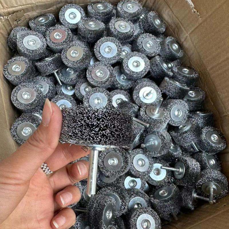 Q1FD 50mm Diameter Stainless Steel Wire Wheel Corrosions Resistant Brush Tool for Heavy Duty Surfaces Polishing Preparation