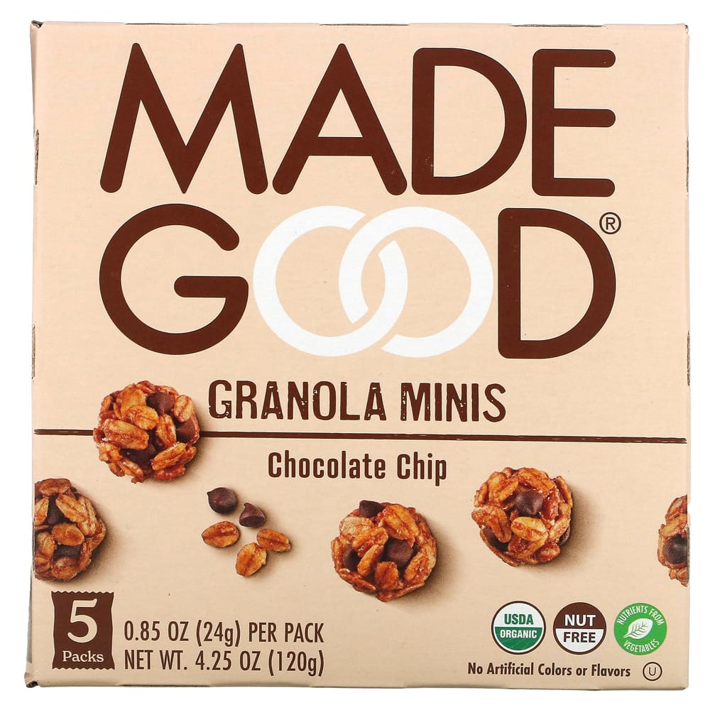 iHerb Granola Mini Chocolate Chip, 5 Packs (24g/0.85oz Each)