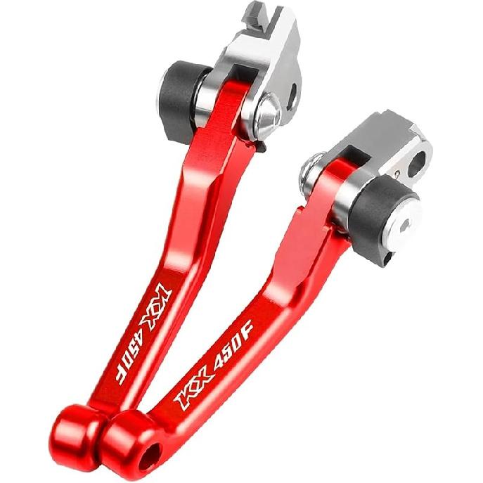 For Kawasaki KX450F KX450 KX 450F 2006-2011 2012 Motorcycle Dirt Bike Brake Clutch Levers Motocross Pivot Lever CNC Aluminum Foldable Lever with Logo