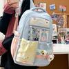 Cute girl heart student school bag junior high and high school Japanese system transparent bar pain bag ins fresh sweet campus backpack
