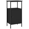Table de chevet - Maison Exclusive - Noir - Bois d'ingénierie &amp; cadre en fer - 41x31x80 cm