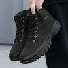 TUINANLE Men's High Top Casual Hiking Shoes - Autumn/Winter Wear-Resistant Trendy Sports Footwear Plush Boots