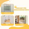 Baby Gate, Pet Safety Gate Pressure Fit, 76-81cm Wide with Two-Way Open, One-Hand Opening