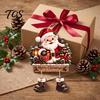 Rustic Xmas Wall Plaque Christmas Wooden Hanging Sign, Decorative with Hemp Rope, 2D Gift for Friends Flat Tree Pendant Holiday Home Door Fireplace