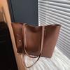 Simple Design Ladies Tote Bag In Pu With Interior Zipper Pocket For Work And School