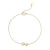 Cui Yan Sterling Silver Korean Heart Pearl Bracelet - Women's Elegant Niche Design