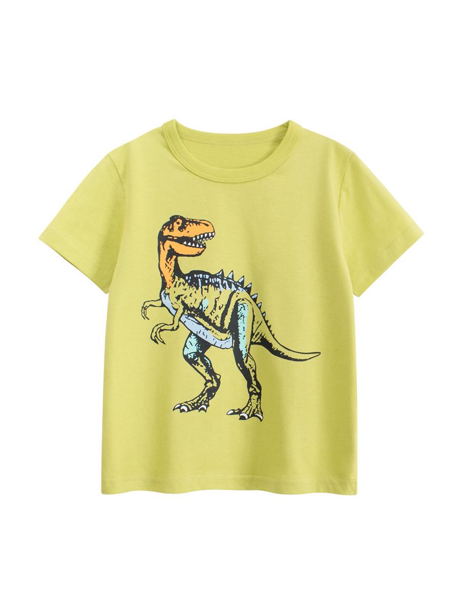 27kids Boys  Cartoon Dinosaur Short-Sleeve T-shirt - Baby Clothes, Summer Collection 120 cm