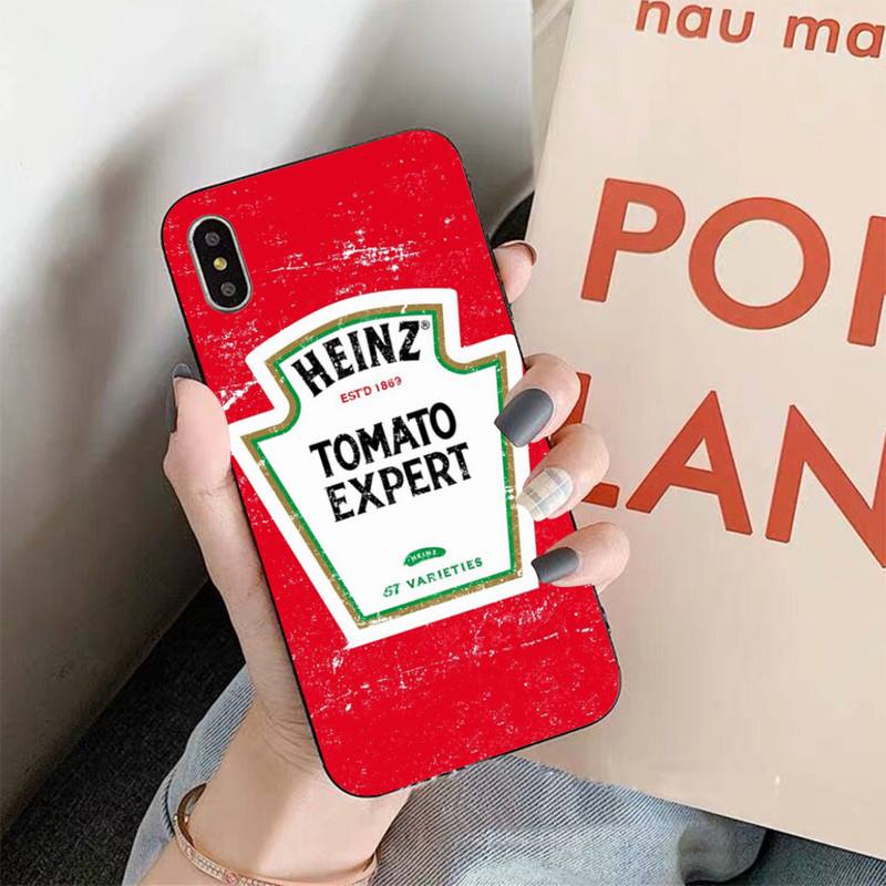 MaiYaCa Cute Ins Heinz Tomato Ketchup Mustard Phone Cases for iPhone 11 12 Pro XS MAX 8 7 6 6S Plus X 5S SE 2020 XR Cover
