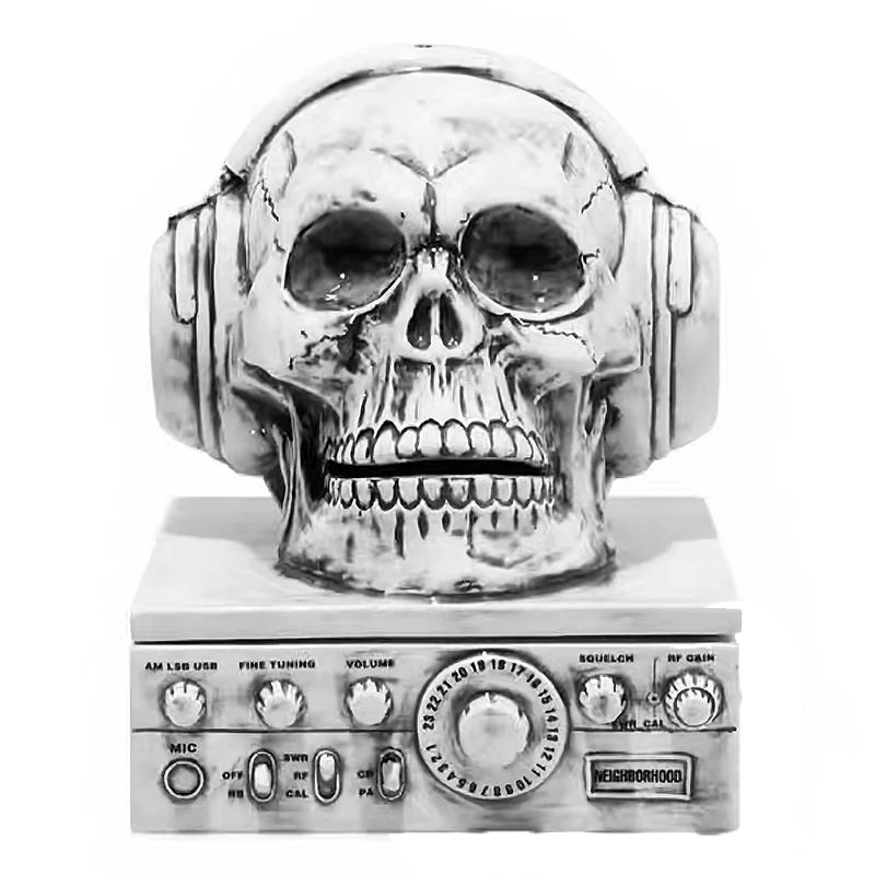 

Creative Skull Ornaments Art Figurines Retro Sculptures Tabletop Skeleton Luxury Home Decor Cool Stuff All Saints Day Gifts чорний