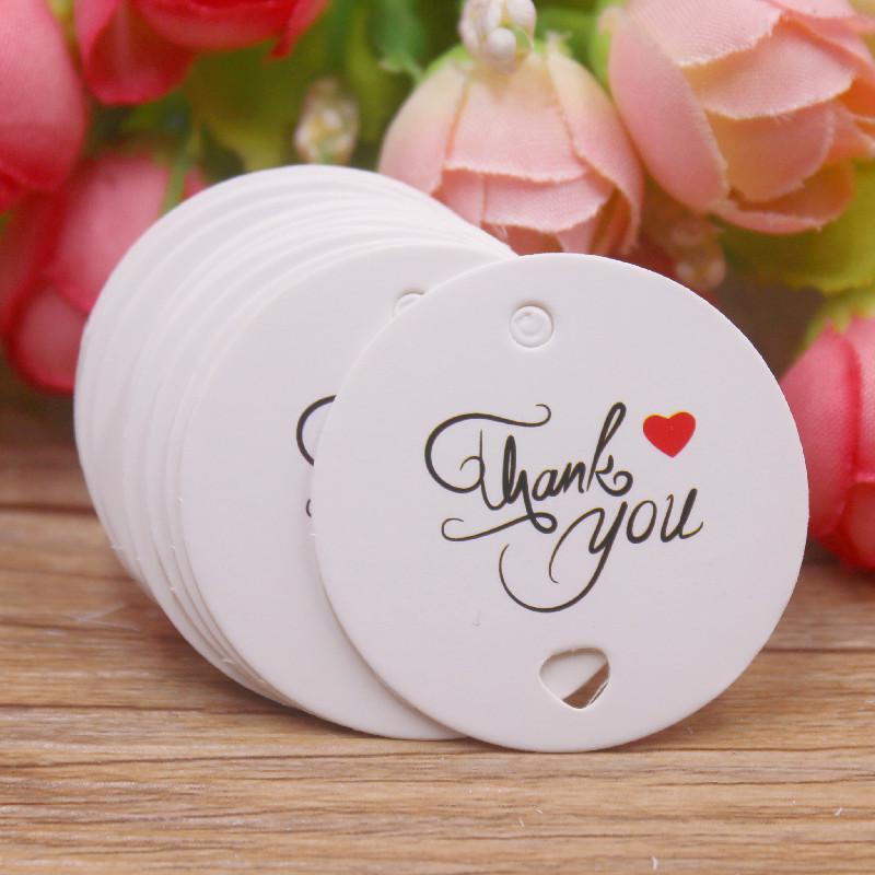 100pcs Kraft Brown /white Gift Tags with 20m Rope Thank You Paper tags for Wedding baby Shower Christmas Label Party Decoration