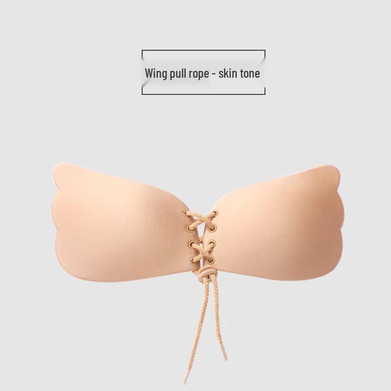 Winged Invisible Push-Up Nipple Covers for Large Breasts - Anti-Sagging, Breathable, Strapless Enhancement Bra