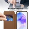 Business Leather Card Slot Folding Case For Samsung S25 Edge S24 FE S23 Ultra A56 A36 A16 A55  Wireless Charge Magnetic Clear Shockproof Phone Cover