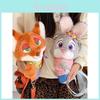 Cartoon Zootopia Judy Hopps Nick Wilde Plüsch-Umhängetasche mit Stauraum für den täglichen Gebrauch
