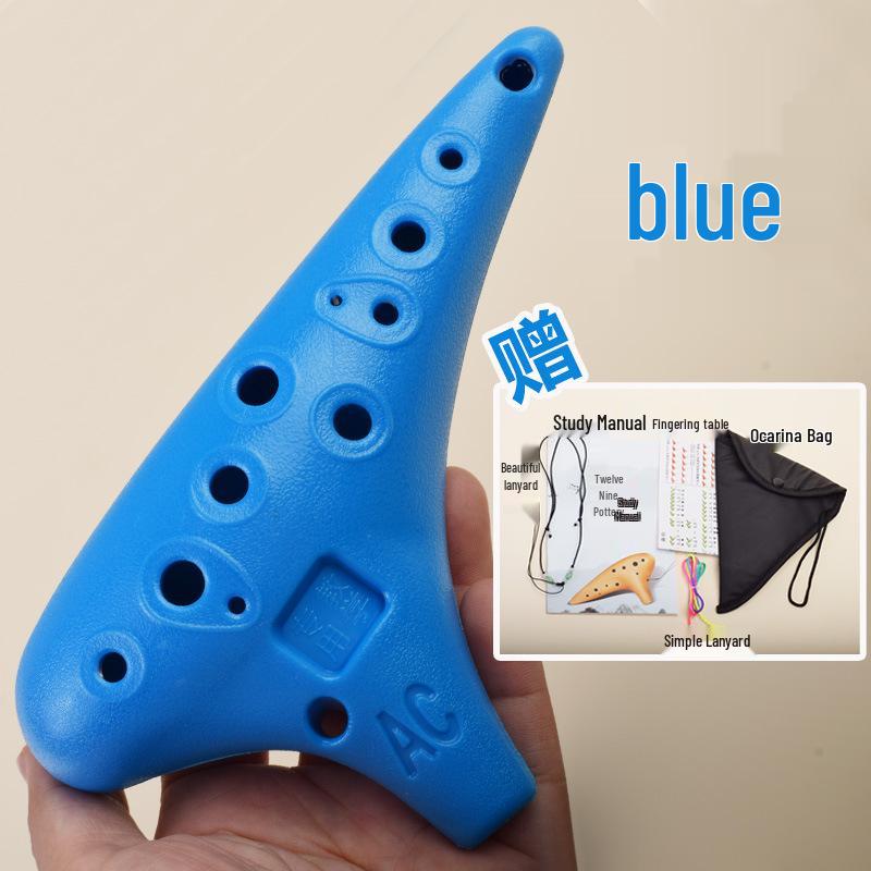 Durable Beginner 12-Hole C-Key Alto Ocarina for Kids & Classrooms