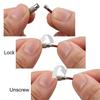 5PCS/Pack Key Hanging Circle Stainless Steel Wire Screw Locking Keychains Keychain Ring 6 Color Available Travel Luggage Tag ZYF