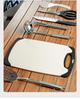 Portable Outdoor Cookware Set: Stainless Steel Cutlery, Storage Bag, and Cutting Board for Camping and Picnics.