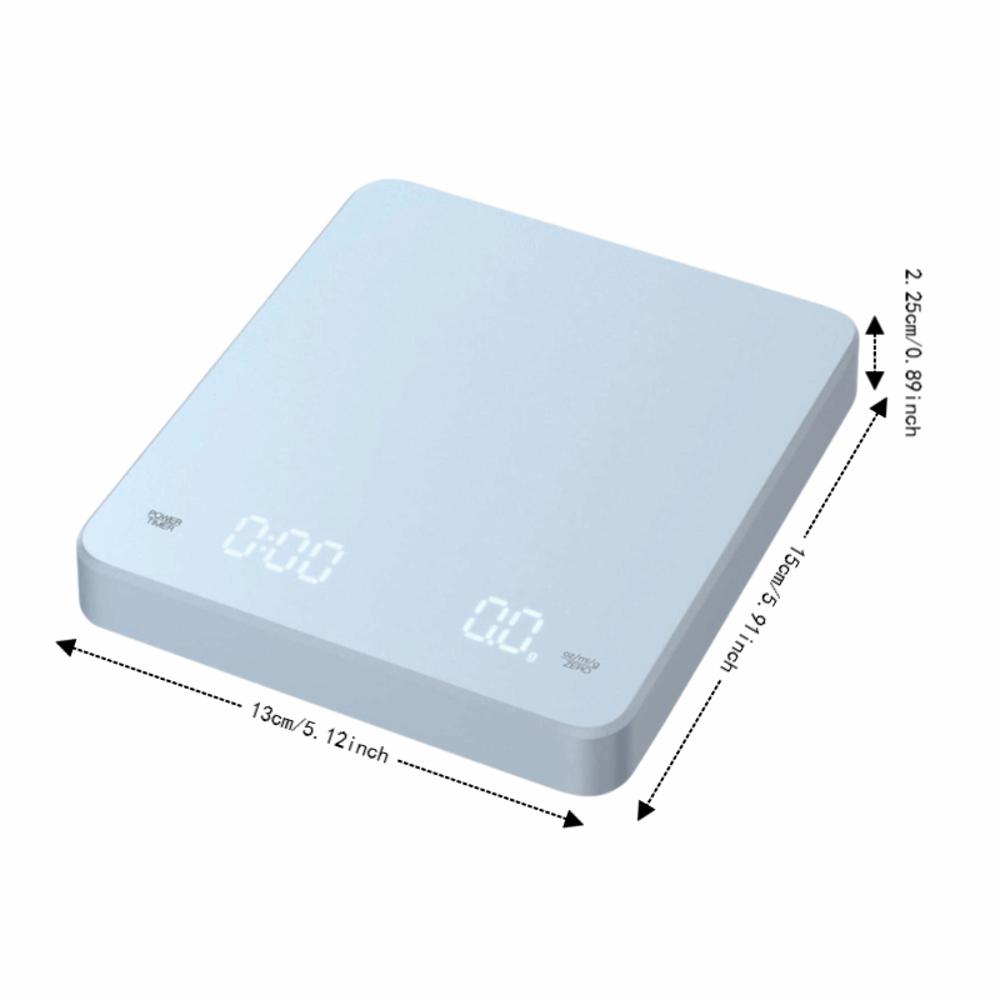 PC + ABS Digital Coffee Scale Black Blue Digital Kitchen Scale Kitchen Scale  Cooking and Baking синий