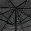 600 Cm Anthracite Garden Umbrella with Aluminum Pole