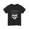 If I Fits I Sits Black Cat Skull Gothic Dark Humor Women Men T-Shirt