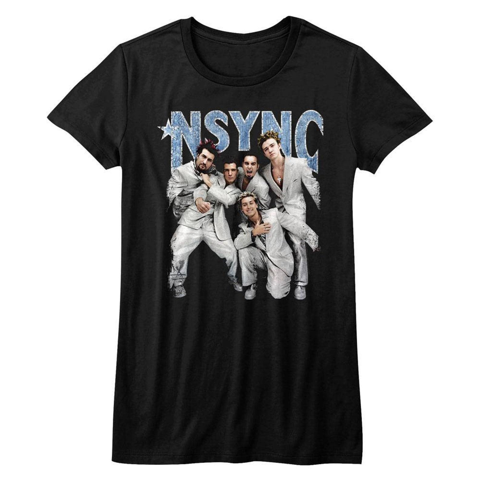 NSYNC Strike A Pose Black Junior Women s T-Shirt XL
