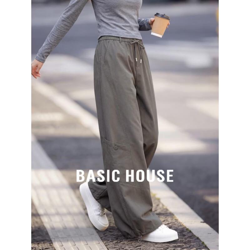 

Basic House Women s Retro Green High-Waist Cargo Pants XL