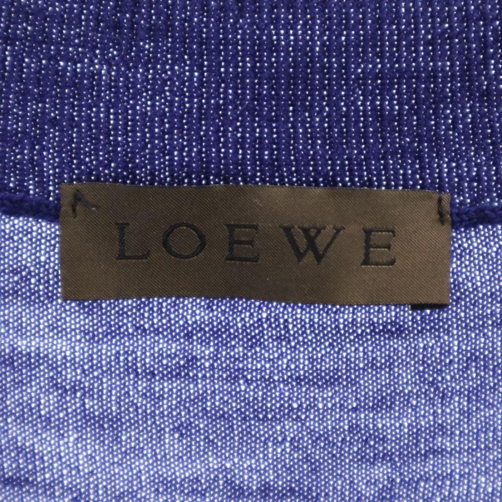 LOEWE Short sleeve wool sweater M blue knit Women Used