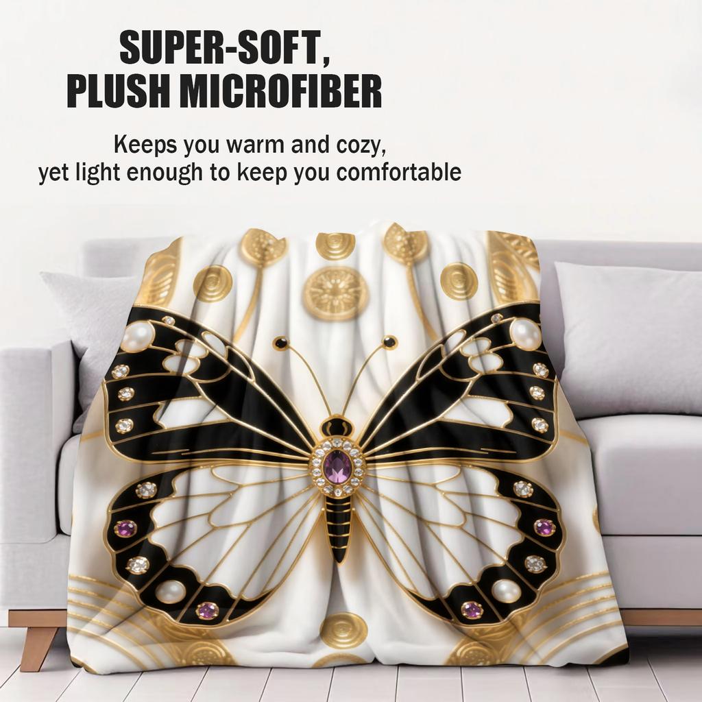 1PC Modern Luxury&Healing Art Bundle Blanket Warm Cozy Portable Flannel Blanket for Home Camping Travel Gift for Girls Boys