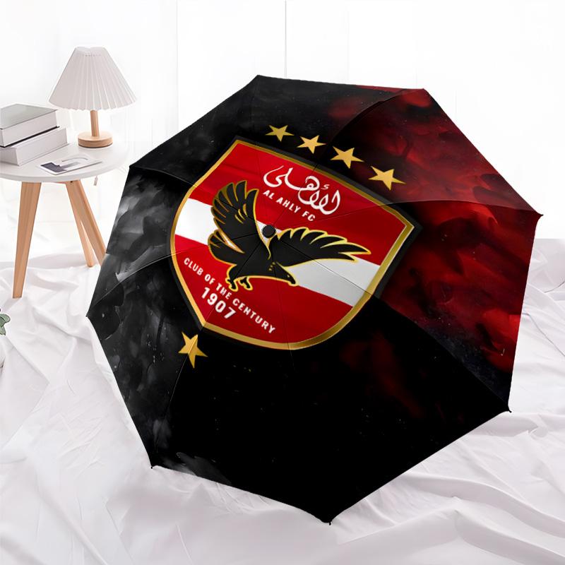 1pc Al Ahly FC Umbrella, Sun Protection, And UV Shielding. It Has Eight Sturdy Ribs for Outdoor Use And Perfect As a Holiday Gift