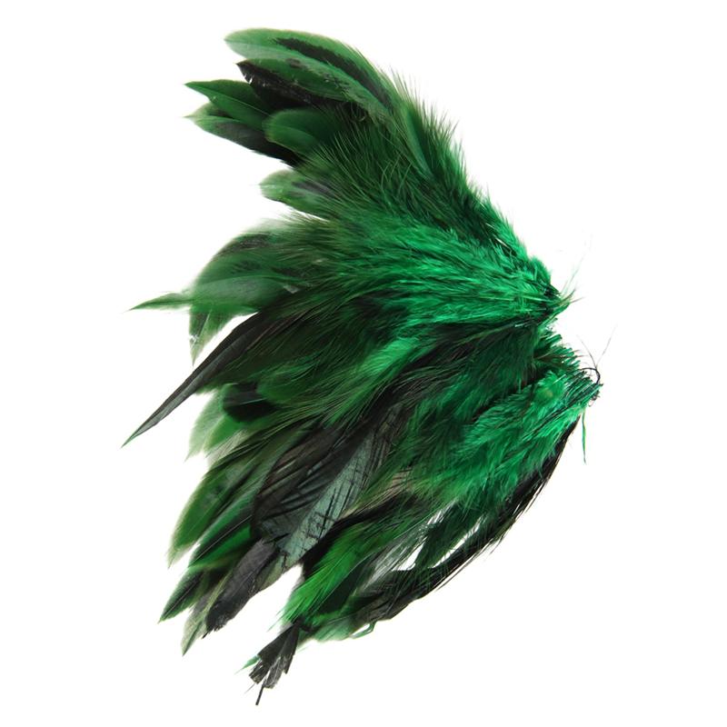 ABWR-Approx. 300Pcs Dyed Decoration Rooster Cock Feather Green