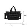 Quilted Shoulder Bag Nylon Down Padded Ladies Messenger Bag Fashion Casual Large Capacity Handbags for Winter Female Tote