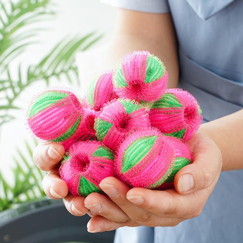 3.5cm Nylon Magic Lint Remover Laundry Balls, Washing Machine Anti-tangle Clothes Hair Removal Decontamination Balls 10pcs