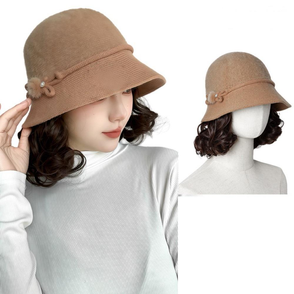 

Синтетическая осенне-зимняя шляпа-парик волнистая женская шляпа для мамы с париком теплая короткая кудрявая шляпа-парик женская темно-коричневого