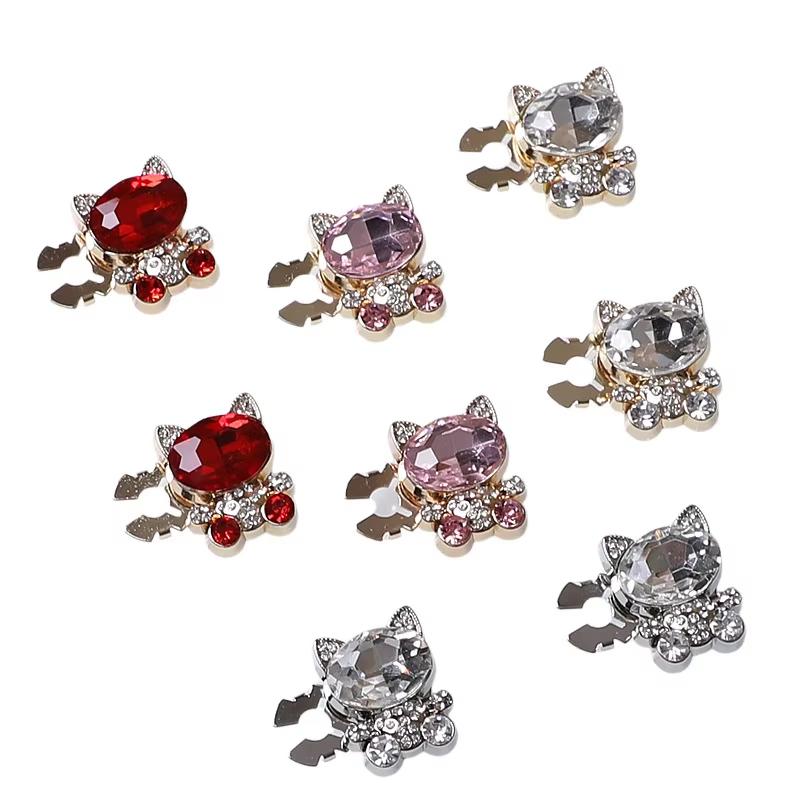 1PC Luxury Fashion Clothing Closures Alloy Swan Rhinestone Button Originality Swan Rhinestone Button Set Alloy Button