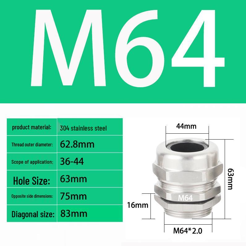 M Series Waterproof Stainless Steel Explosion-Proof Cable Gland and Sealing Connector